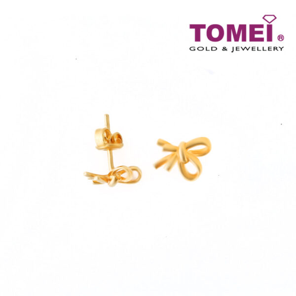 TOMEI Sweet Petite Earrings, Yellow Gold 916 (9Q-YG1194E-1C) (1.94G)