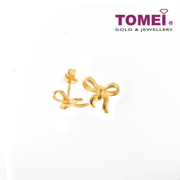 TOMEI Sweet Petite Earrings, Yellow Gold 916 (9Q-YG1193E-1C) (2.27G)
