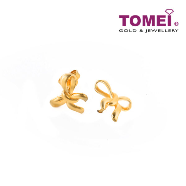 TOMEI Sweet Petite Earrings, Yellow Gold 916 (9Q-YG1193E-1C) (2.27G)
