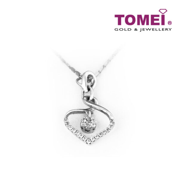 TOMEI Sparks of Bedazzling Lustre Pendant Set, Diamond White Gold 375 (P1592V)