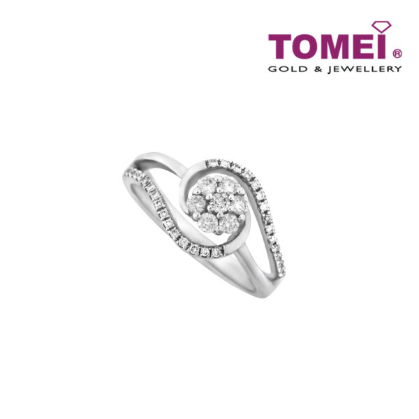 TOMEI Spellbound with Glamorous Verve Ring, Diamond White Gold 375 (R2490)