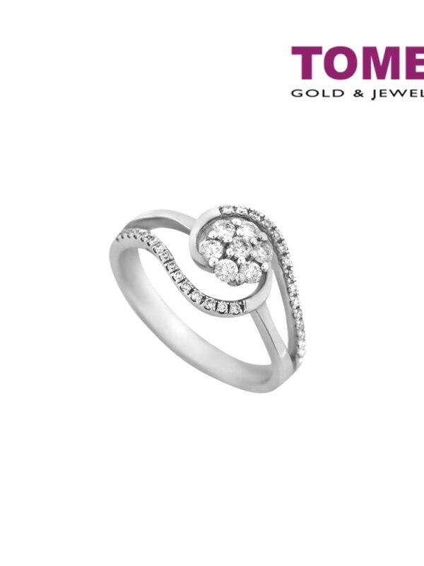 TOMEI Spellbound with Glamorous Verve Ring, Diamond White Gold 375 (R2490)
