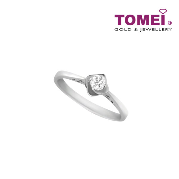 TOMEI Stylishly Timeless Ring, Diamond White Gold 375 (R2389)