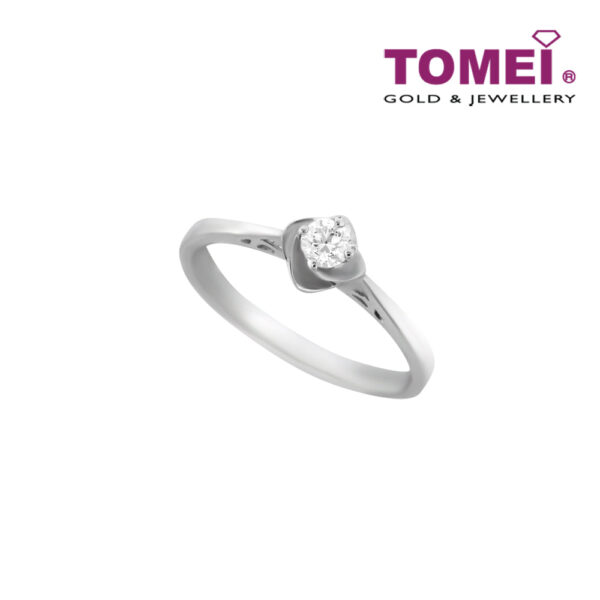 TOMEI Stylishly Timeless Ring, Diamond White Gold 375 (R2389)