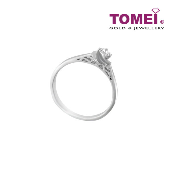 TOMEI Stylishly Timeless Ring, Diamond White Gold 375 (R2389)