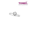 TOMEI Ring, Solitaire Diamond White Gold 750