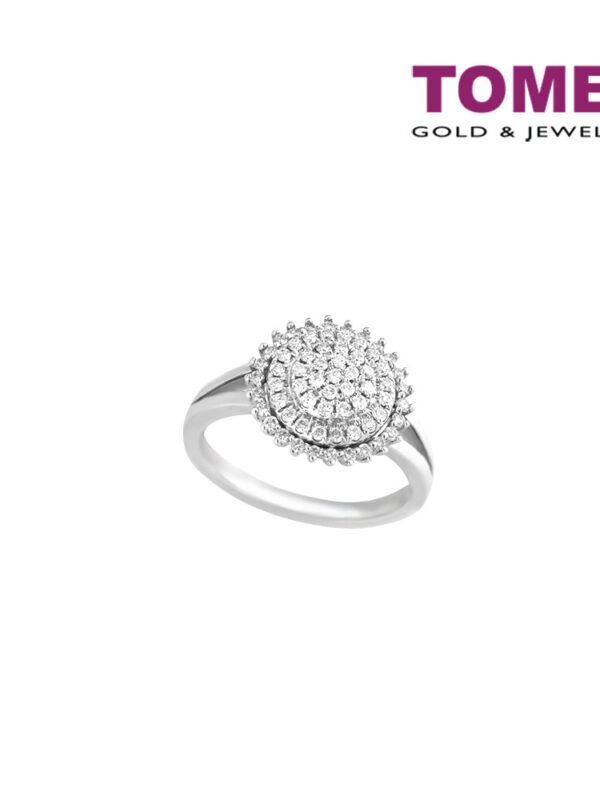 TOMEI Ring, Diamond White Gold 750