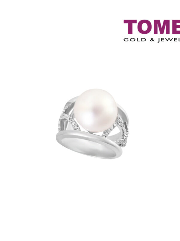 TOMEI Ring, Diamond Pearl White Gold 750 (R2444)
