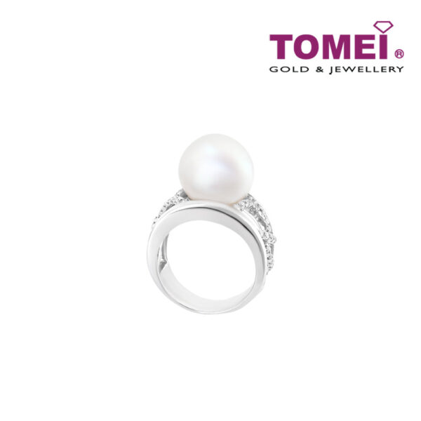 TOMEI Ring, Diamond Pearl White Gold 750 (R2444)