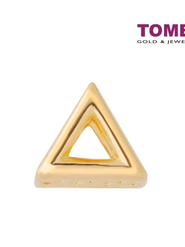 TOMEI Triangle Charm, Yellow Gold 916