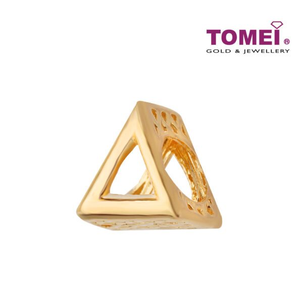 TOMEI Triangle Charm, Yellow Gold 916