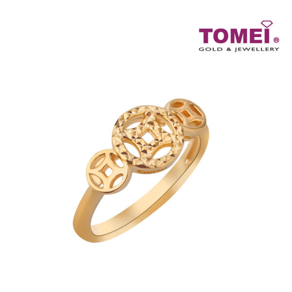 TOMEI Triple Ring, Yellow Gold 916 (9O-YG0807R-1C)