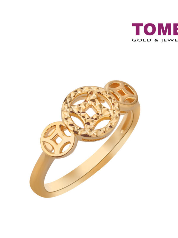 TOMEI Triple Ring, Yellow Gold 916 (9O-YG0807R-1C)