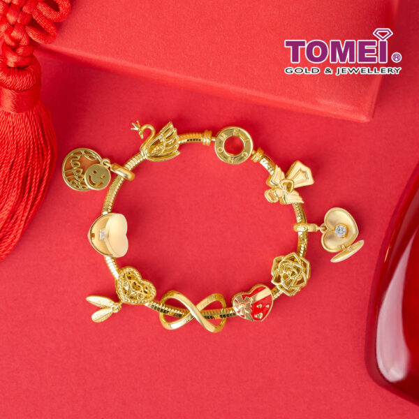 TOMEI Rose Charm, Yellow Gold 916 (TM-YG0902P-1C)