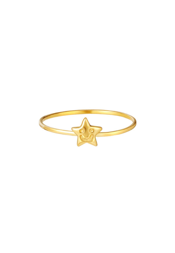 TOMEI [Online Exclusive] Smiling Star Ring, Yellow Gold 916