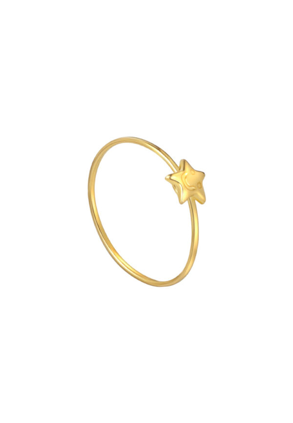 TOMEI [Online Exclusive] Smiling Star Ring, Yellow Gold 916