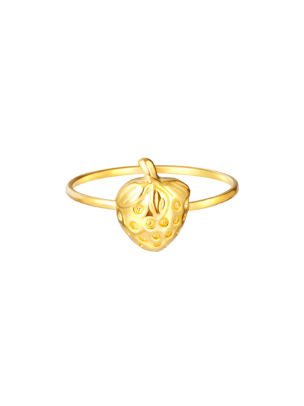 TOMEI [Online Exclusive] Minimalist Strawberry Ring, Yellow Gold 916