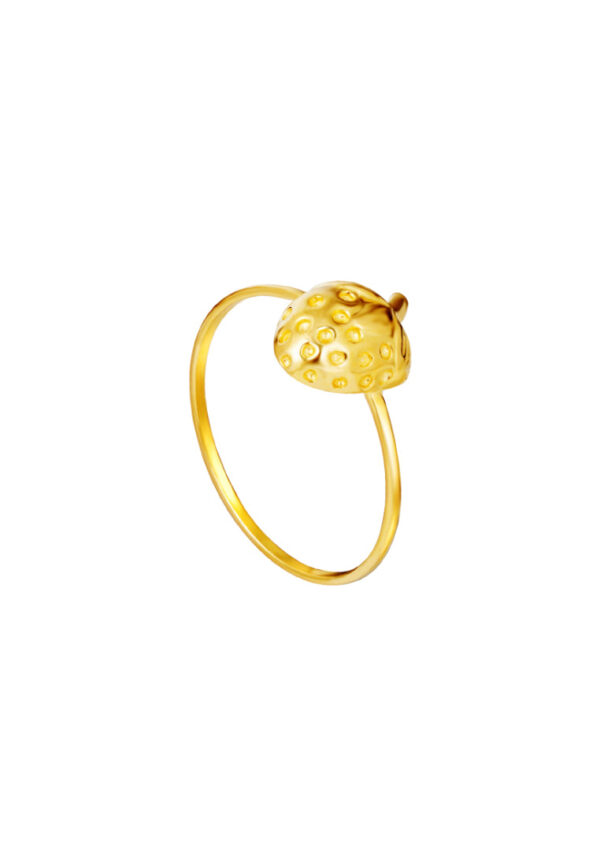 TOMEI [Online Exclusive] Minimalist Strawberry Ring, Yellow Gold 916