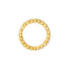 TOMEI Tri-Row Full Beads Ring, Yellow Gold 916