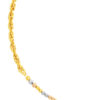 TOMEI Triple Tone Lusso Italia Beads and Twisted Chain Bracelet, Yellow Gold 916