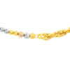 TOMEI Triple Tone Lusso Italia Beads and Twisted Chain Bracelet, Yellow Gold 916
