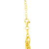 TOMEI Triple Tone Lusso Italia Beads and Twisted Chain Bracelet, Yellow Gold 916