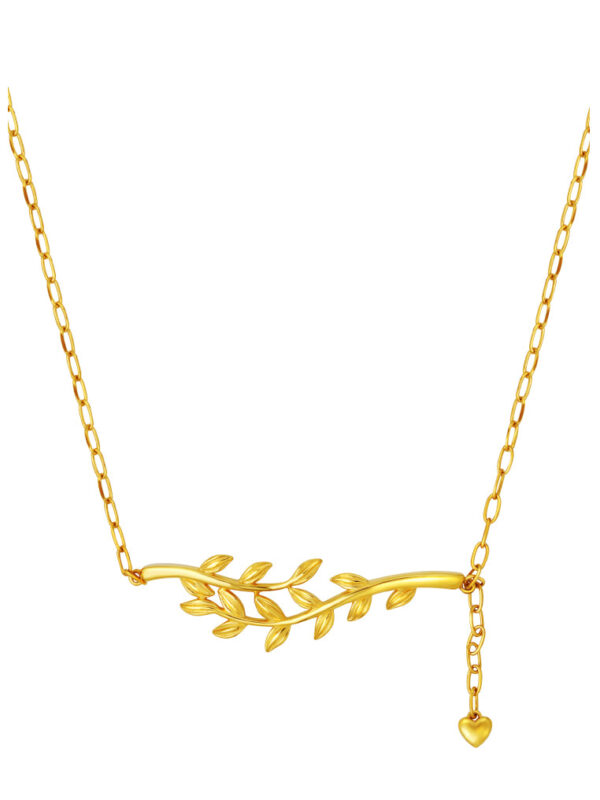 TOMEI Symphony Of Leaves Necklace, Yellow Gold 916