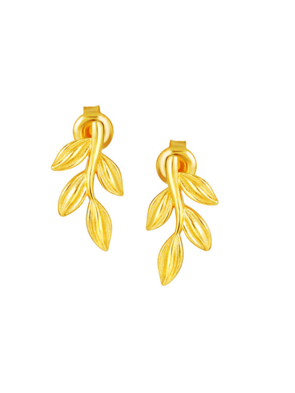 TOMEI Symphony Of Leaves Earrings, Yellow Gold 916