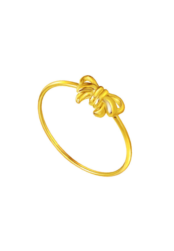 TOMEI [Online Exclusive] Beauteous Ribbon Ring, Yellow Gold 916