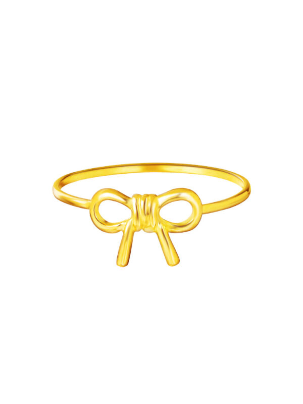 TOMEI [Online Exclusive] Minimalist Ribbon Ring, Yellow Gold 916
