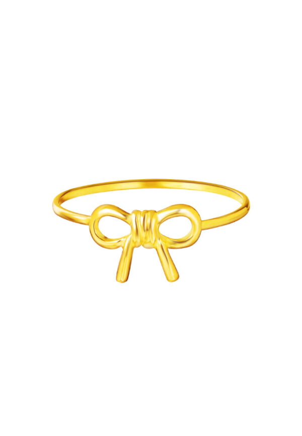 TOMEI [Online Exclusive] Minimalist Ribbon Ring, Yellow Gold 916