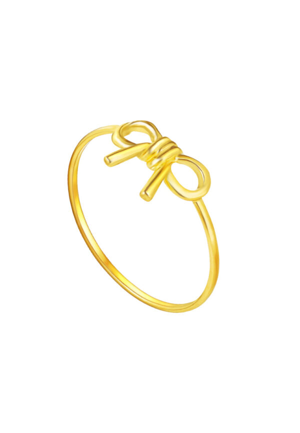 TOMEI [Online Exclusive] Minimalist Ribbon Ring, Yellow Gold 916