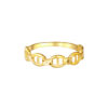 TOMEI Strong Linked Ring, Yellow Gold 916