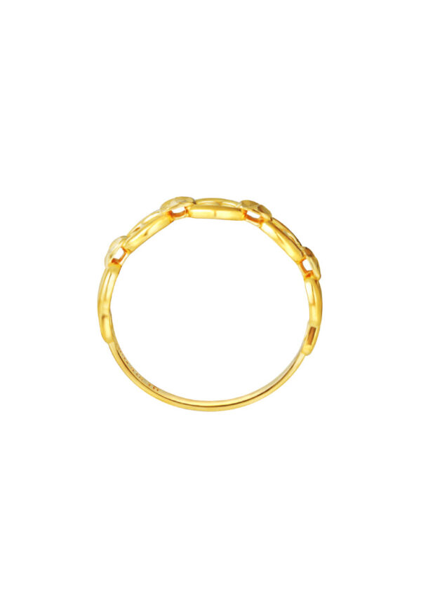 TOMEI Strong Linked Ring, Yellow Gold 916