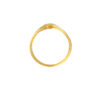 TOMEI Dual-Tone Criss Cross Ring, Yellow Gold 916