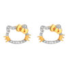 TOMEI X SANRIO Dual-Tone Hello Kitty Earrings, Yellow Gold 916