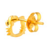TOMEI X SANRIO Dual-Tone Hello Kitty Earrings, Yellow Gold 916