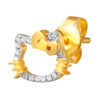 TOMEI X SANRIO Dual-Tone Hello Kitty Earrings, Yellow Gold 916