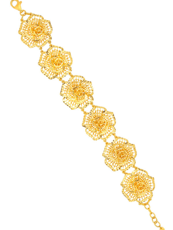 TOMEI Radiantly Flower Bracelet, Yellow Gold 916