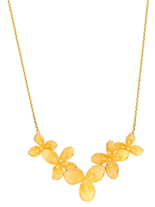 TOMEI X XIFU Flower Talk Necklace, Yellow Gold 999