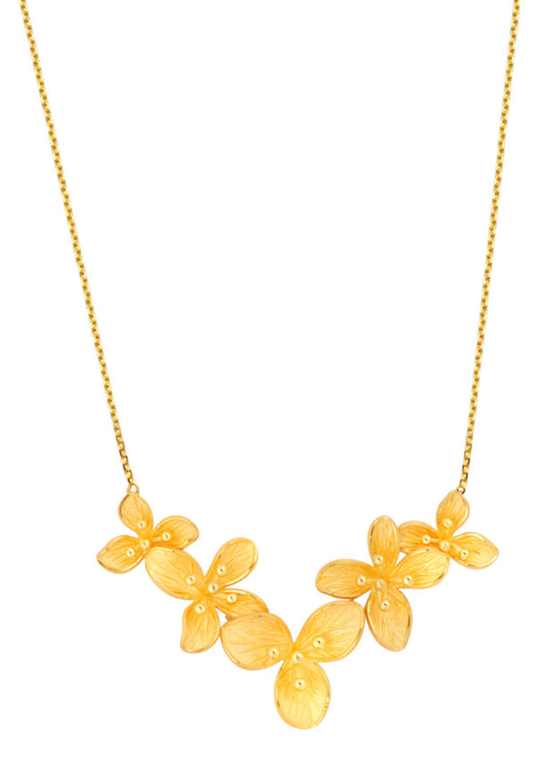TOMEI X XIFU Flower Talk Necklace, Yellow Gold 999