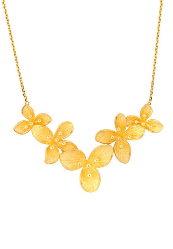 TOMEI X XIFU Flower Talk Necklace, Yellow Gold 999