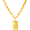 TOMEI Tiger & Fu Necklace, Yellow Gold 999 (5D)
