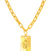 TOMEI Tiger & Fu Necklace, Yellow Gold 999 (5D)