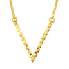 TOMEI V-Shaped Laser Bar Necklace, Yellow Gold 916