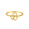 TOMEI Three-Leaves Flower Ring, Yellow Gold 916
