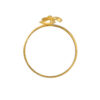 TOMEI Three-Leaves Flower Ring, Yellow Gold 916