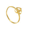 TOMEI Three-Leaves Flower Ring, Yellow Gold 916