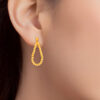 TOMEI Vogue Drop Beads Earrings, Yellow Gold 916