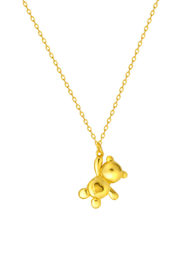 TOMEI Tedi Bear Necklace, Yellow Gold 916